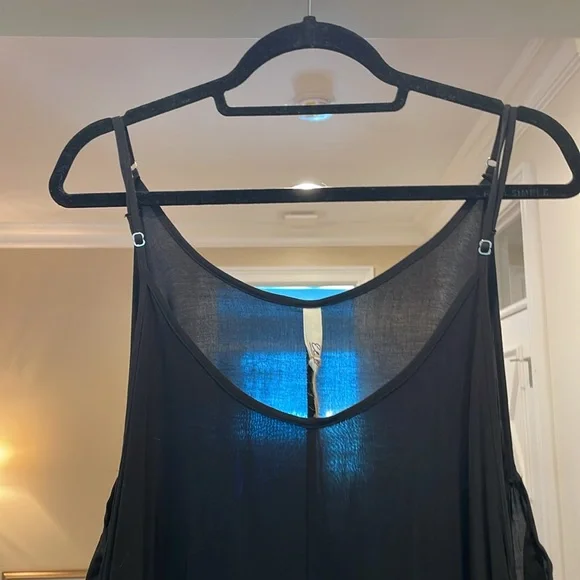 Elan black cotton slip dress (bw) - Picture 2 of 6